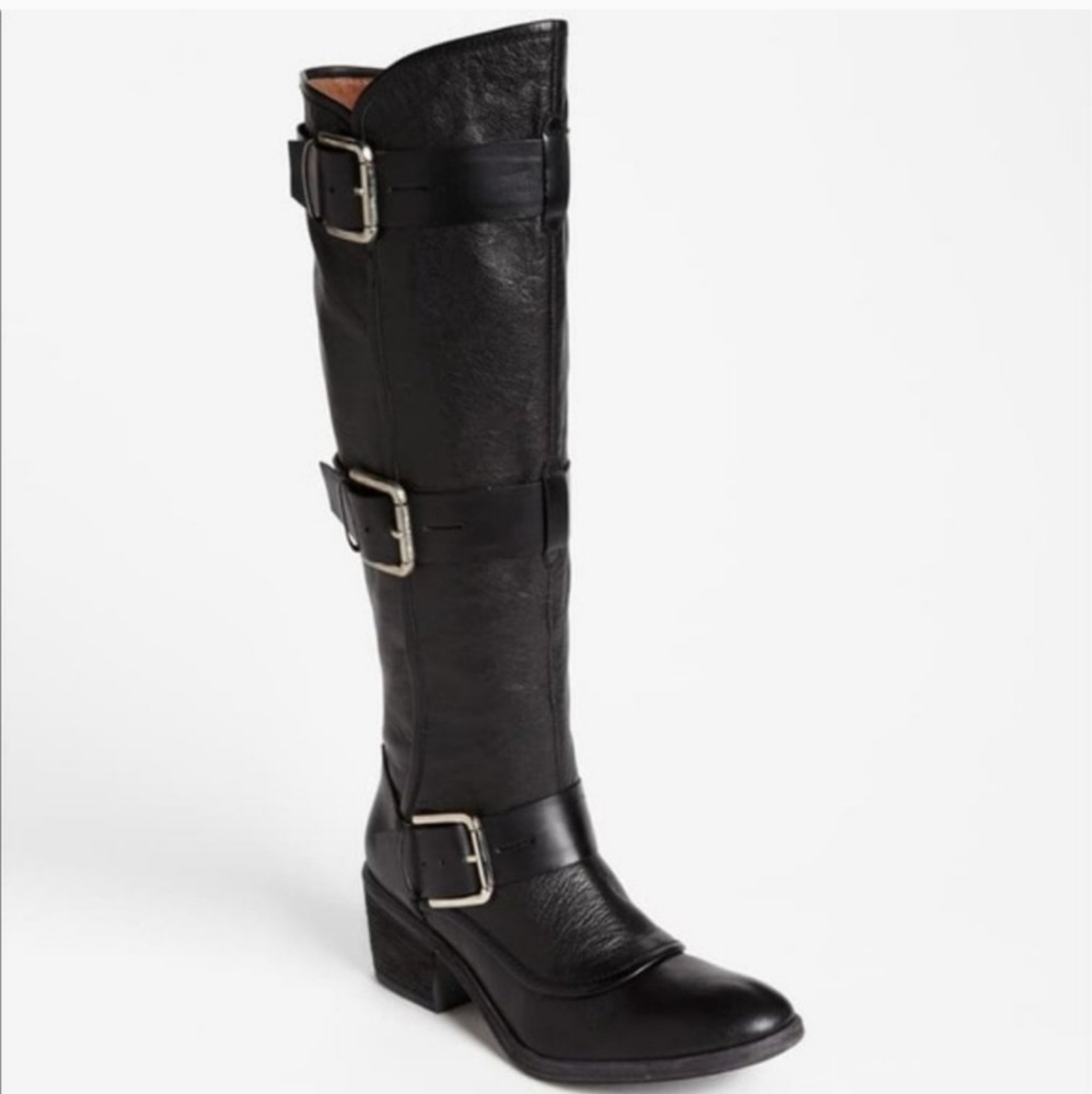 Donald J Pilner Dax Harness leather Boots.